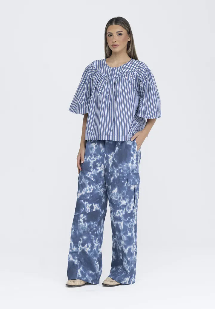 Blusa Amélia listra azul