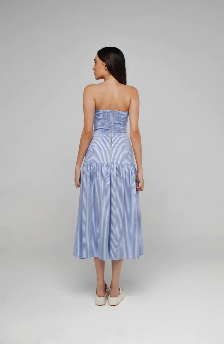 Vestido sasha listra azul