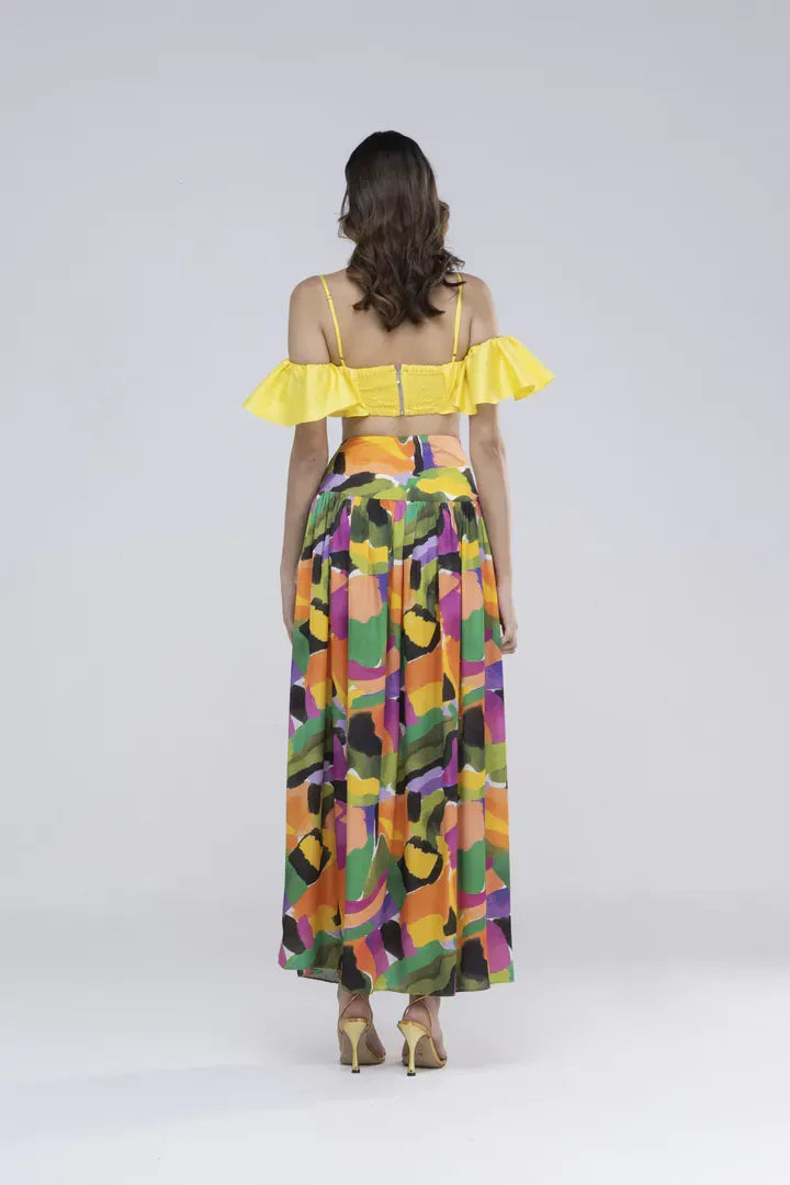 Cropped aurora amarelo