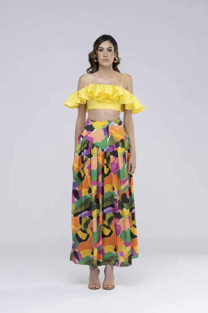 Cropped aurora amarelo