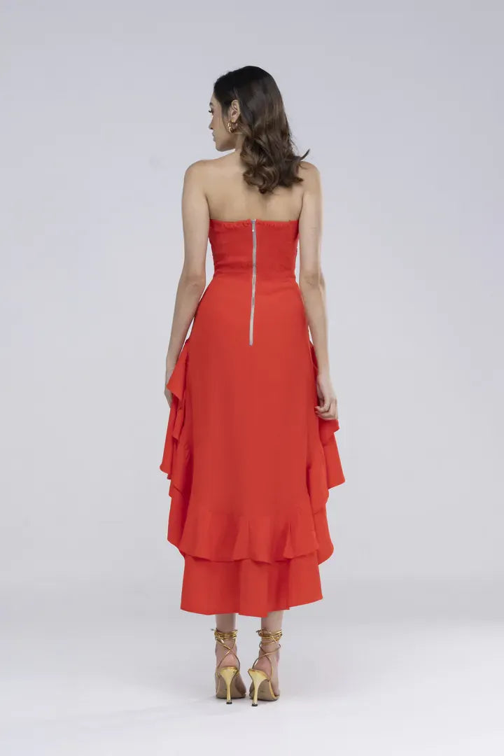 Vestido ágata pitanga