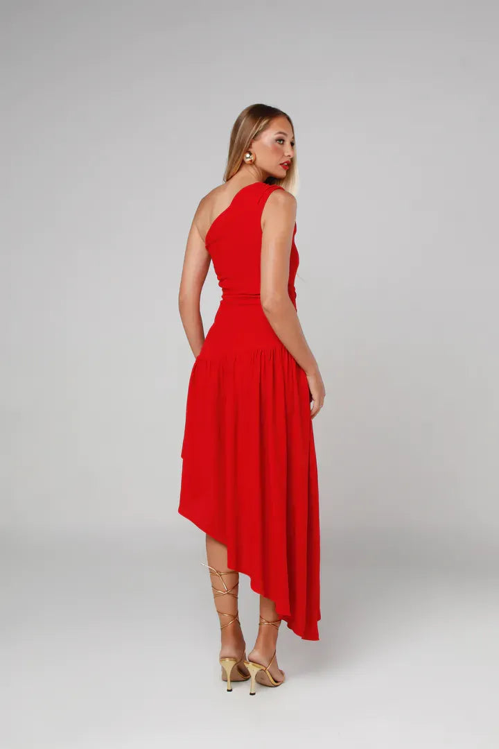 Vestido Sabrina vermelho